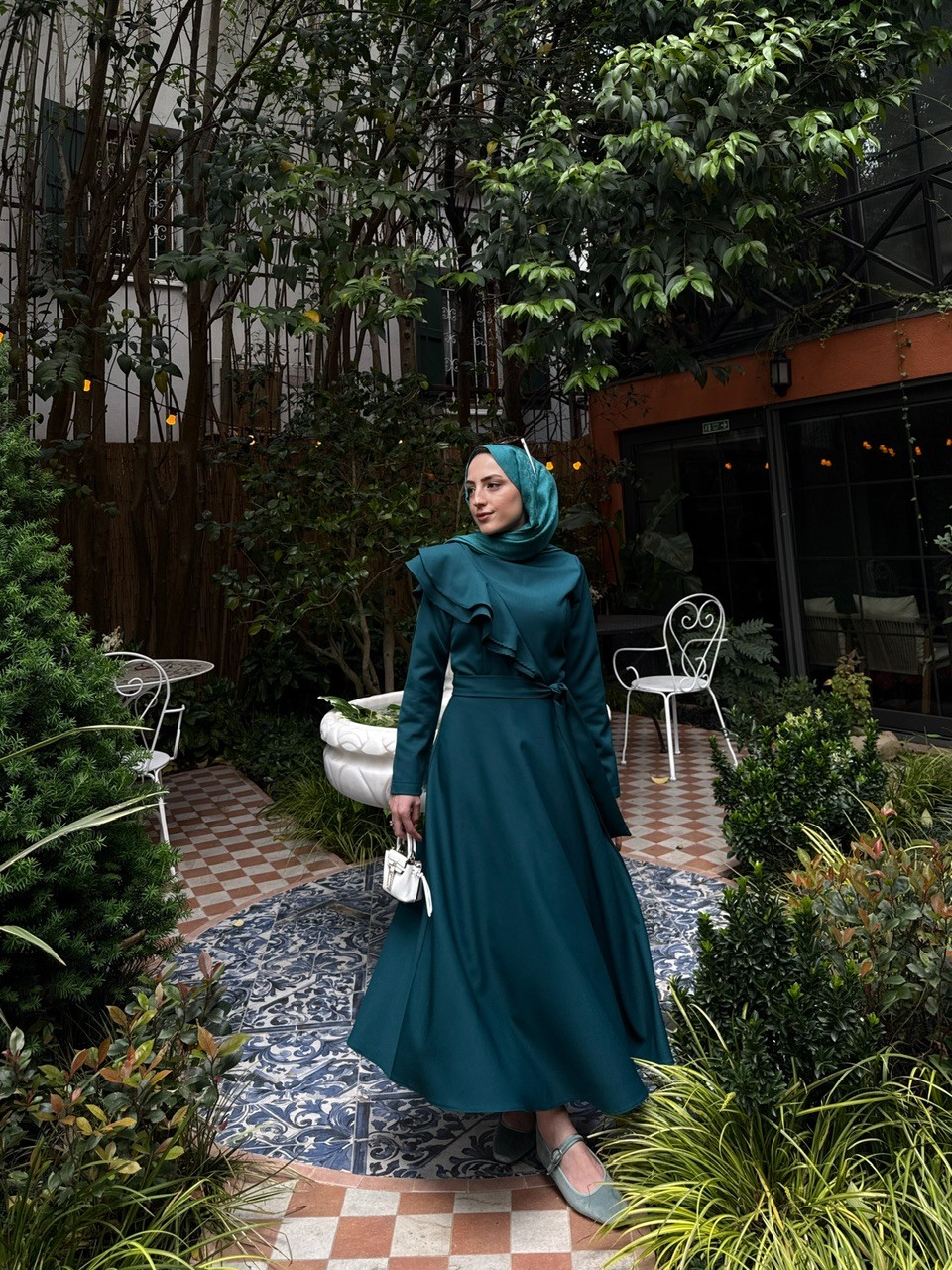 Ferida Dress Petrol (ÖN SİPARİŞ)