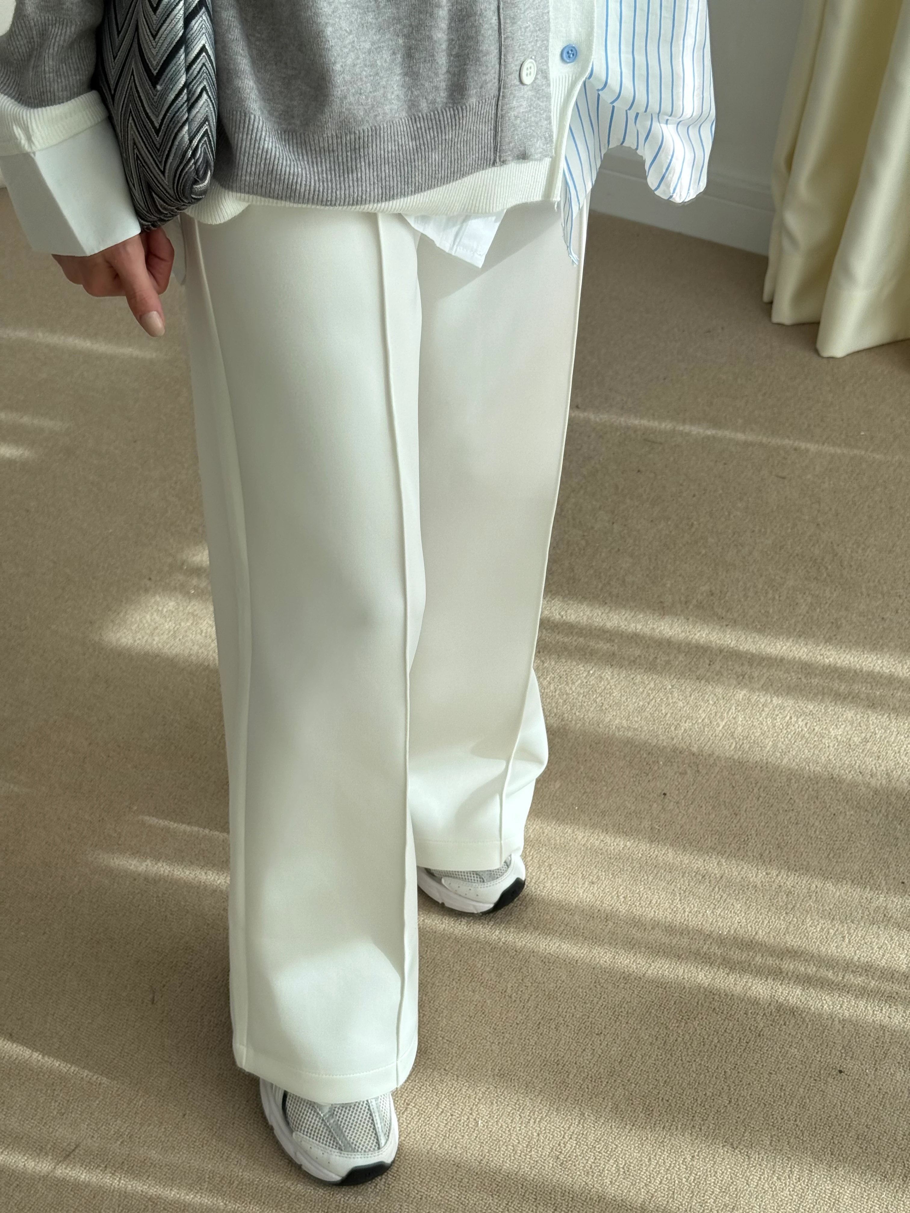 Palazzo pantolon Scuba Siyah