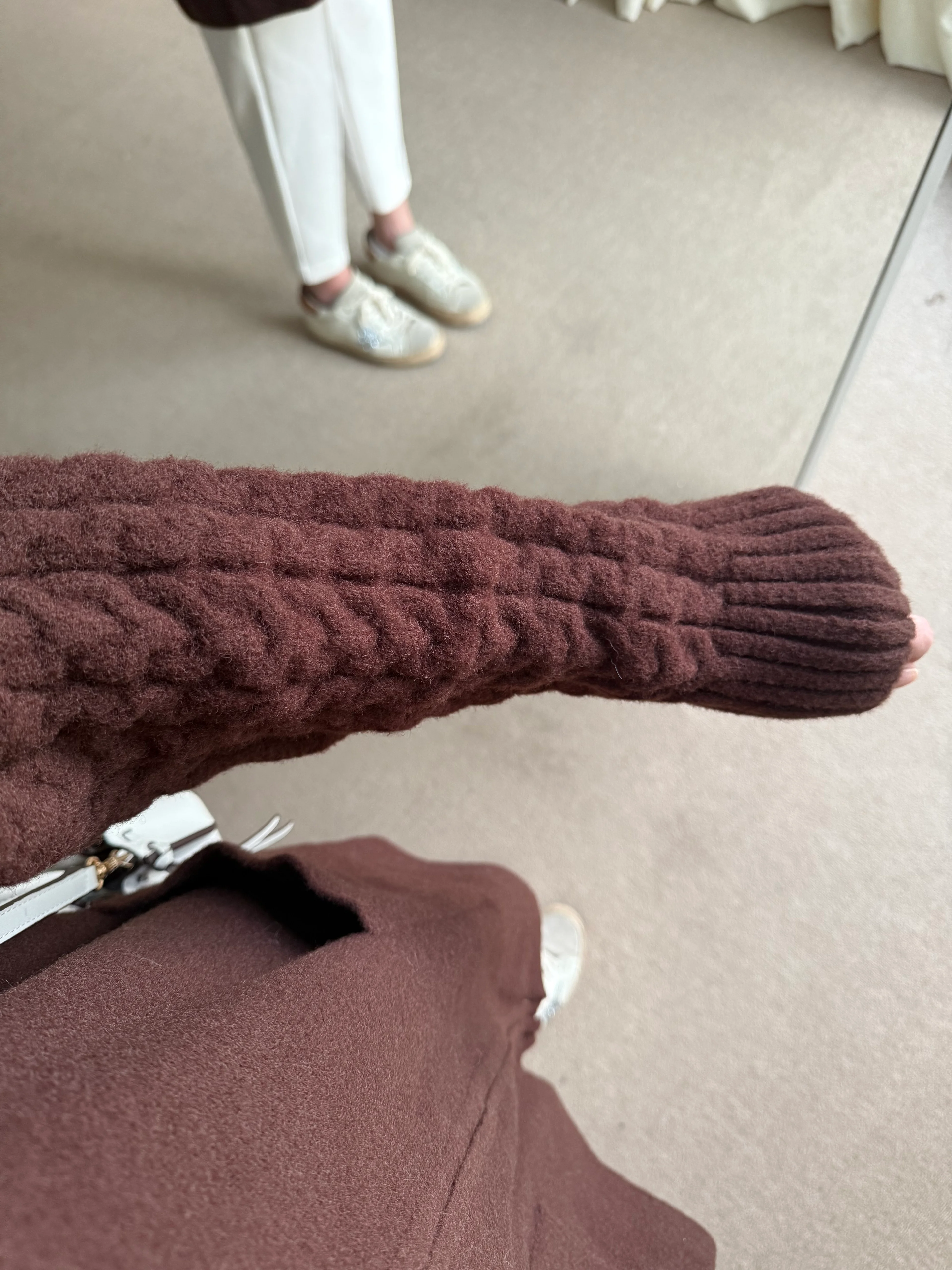 Kürklü hırka Kahve