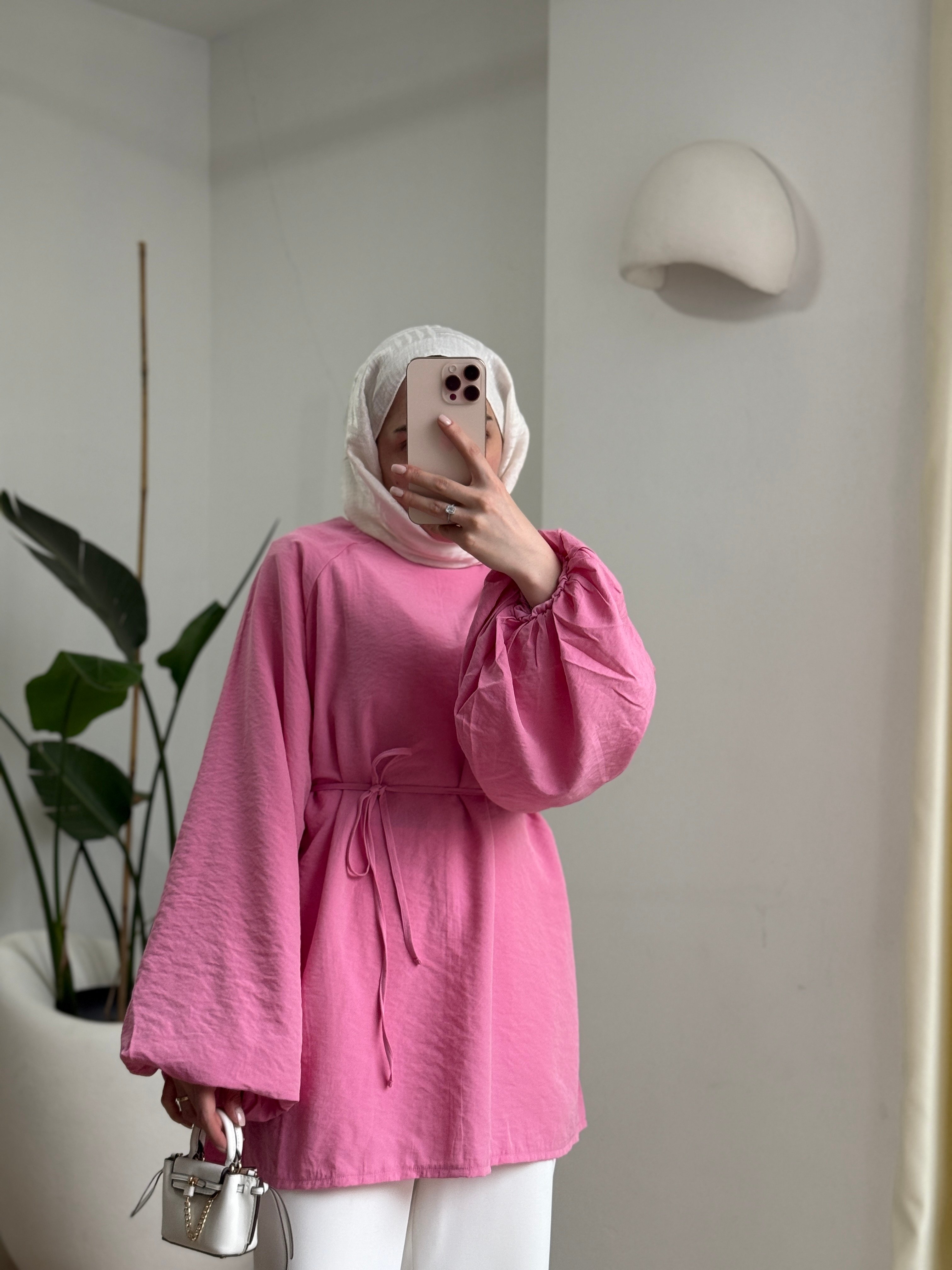 Rosy Gömlek Pembe