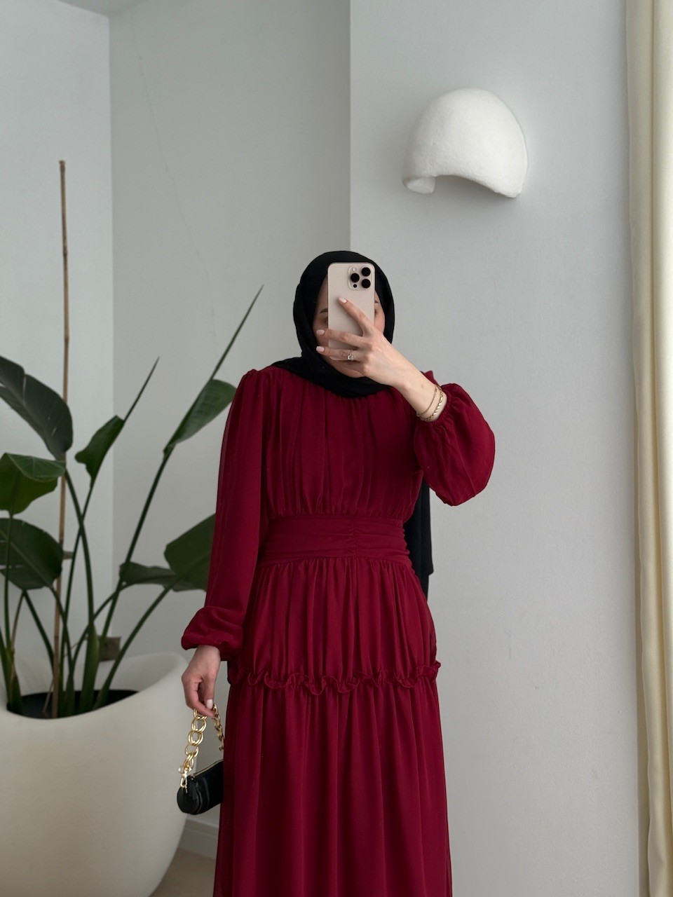 Lilyum Dress Bordo