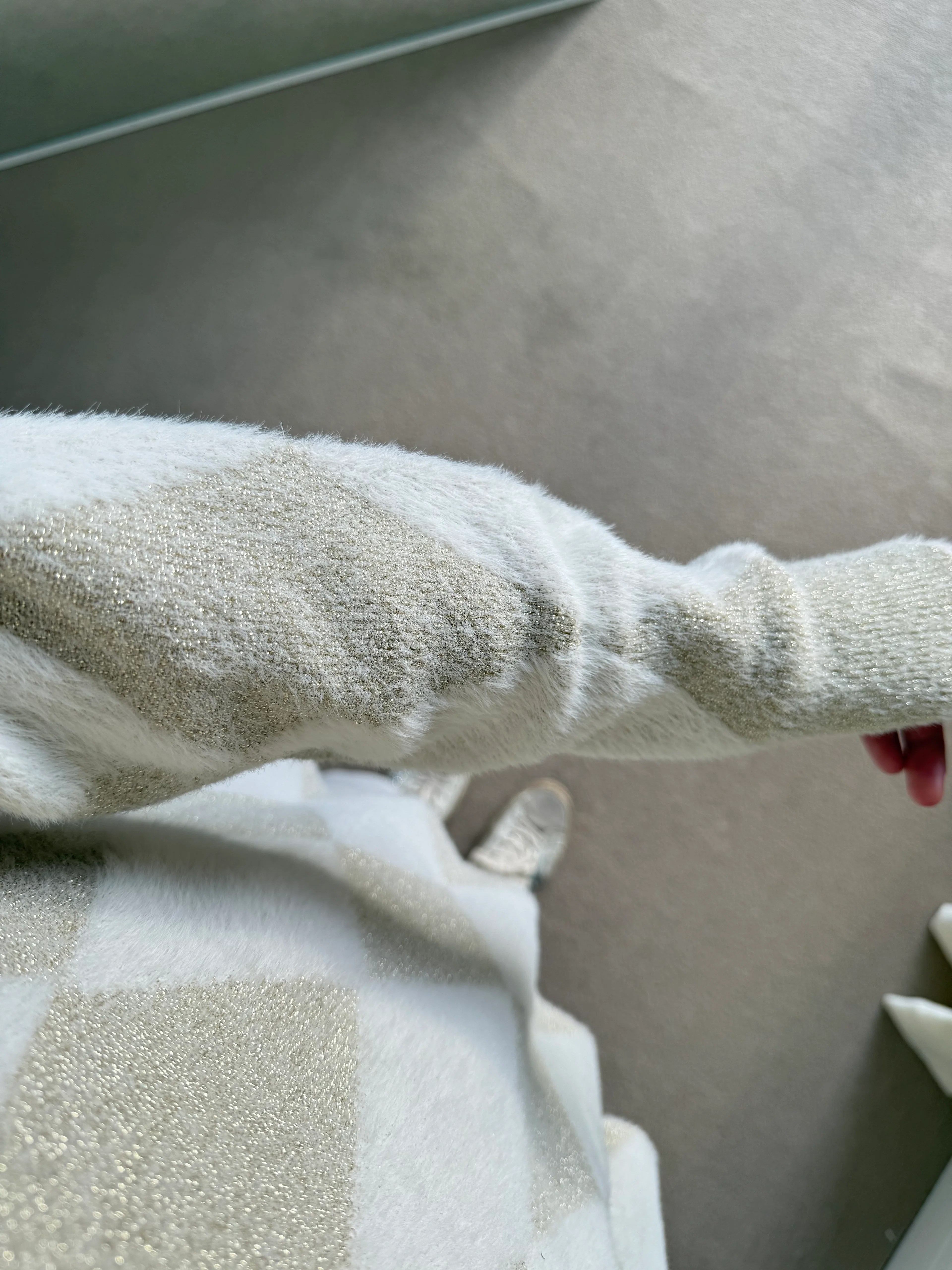 Angora baklava kazak Ekru 