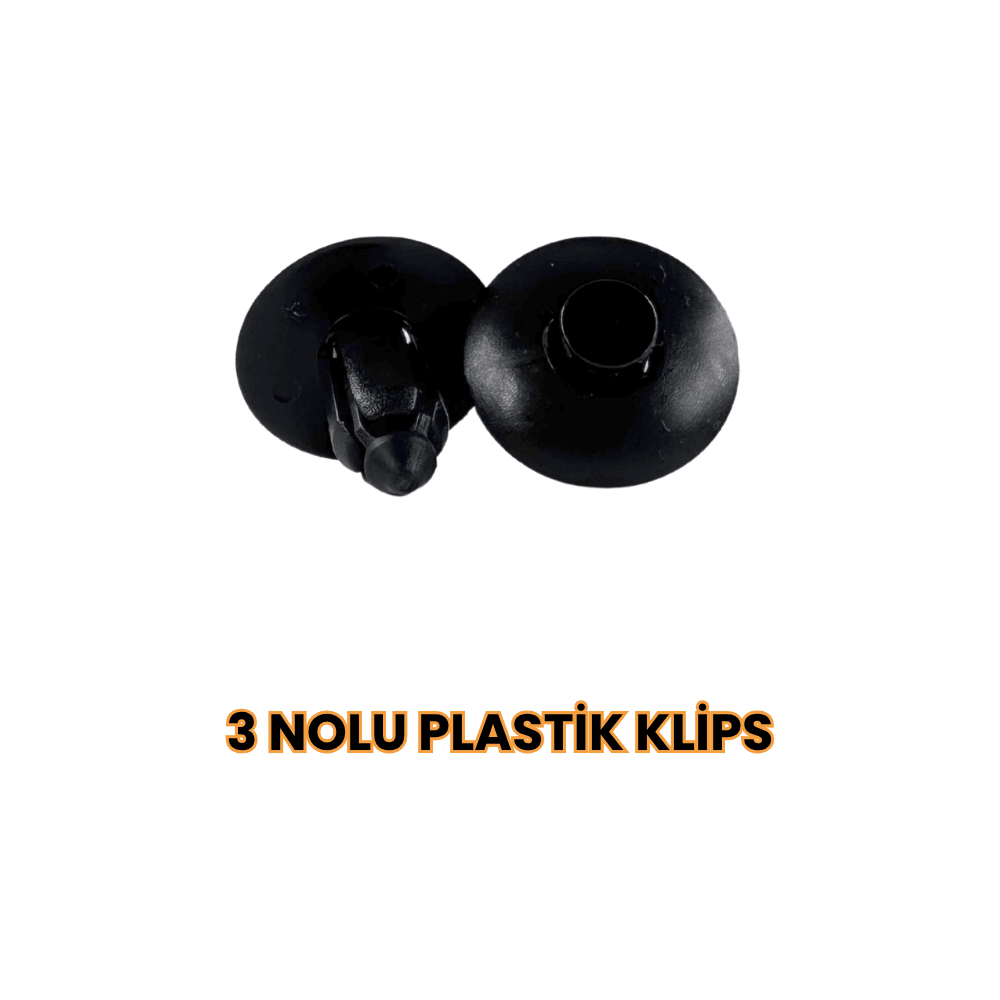 3 Nolu Plastik Klips | Universal Bağlantı Klipsi | 50’li Toptan Paket
