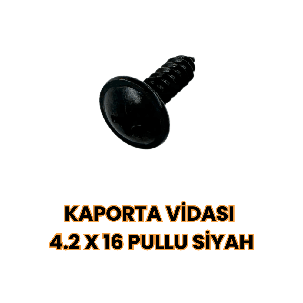 KAPORTA VİDASI 4.2X16 PULLU SİYAH 100'LÜ PAKET