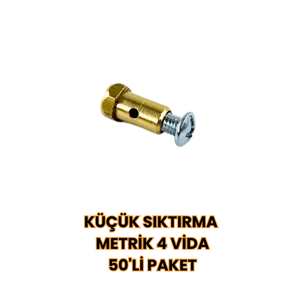 KÜÇÜK SIKTIRMA  METRİK 4 VİDA 50'Lİ PAKET