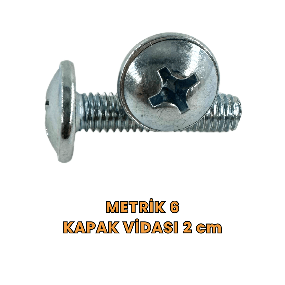Metrik 6 Kapak Vidası 2cm 100'lü Paket