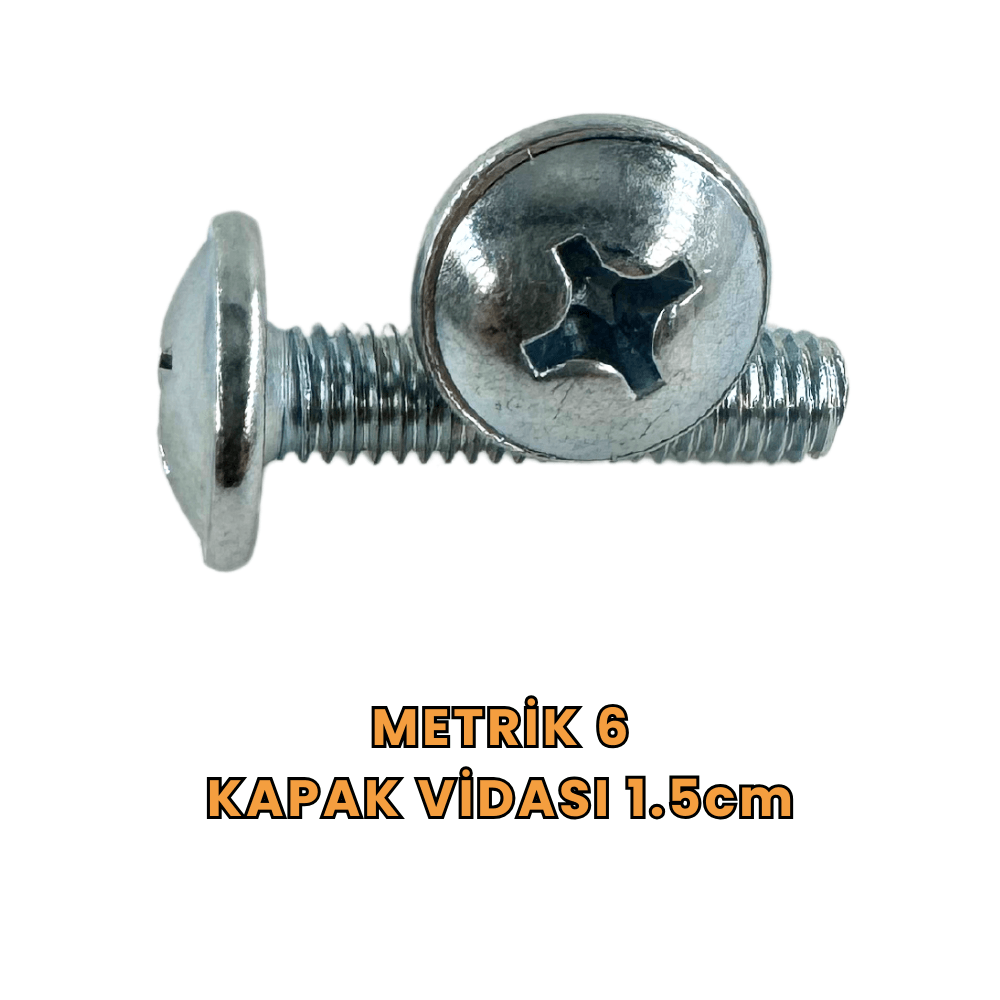 Metrik 6 Kapak Vidası 1.5cm 100'lü Paket