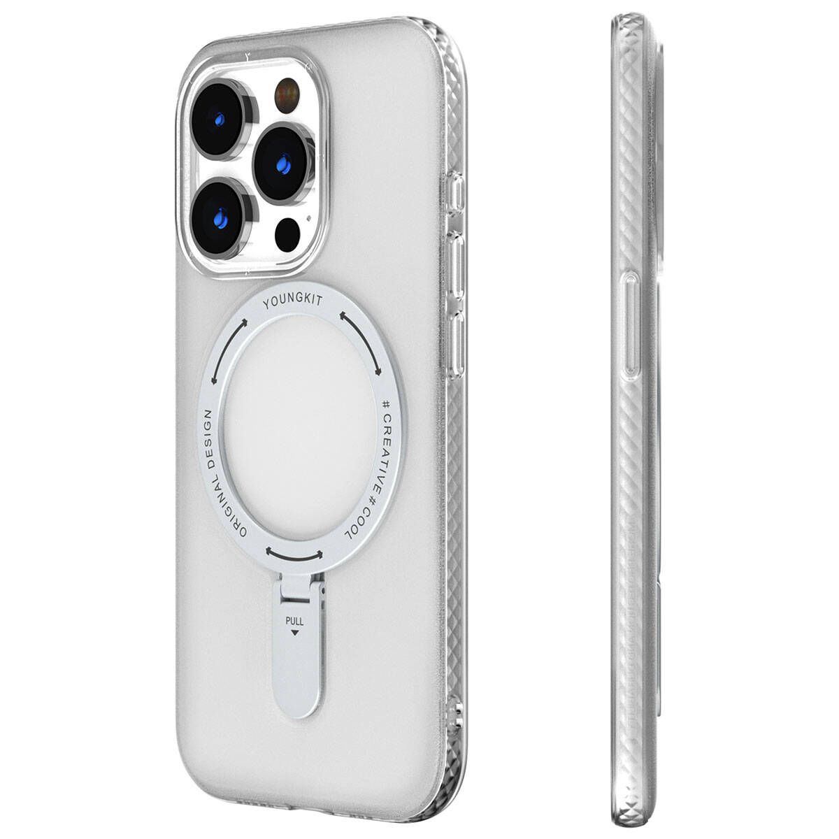 iPhone 15 Pro Max Kılıf Magsafe Şarj Özellikli Youngkit Rock Serisi Kılıf