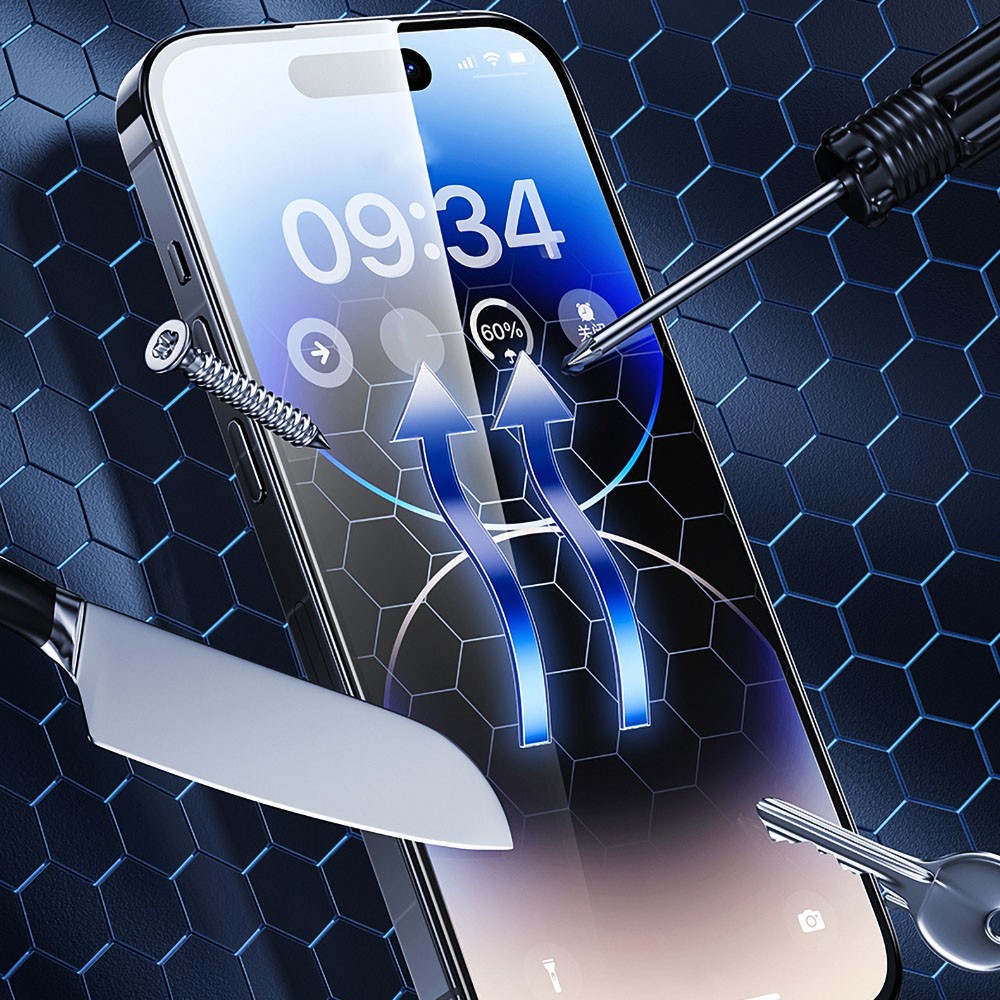 iPhone 14 Pro Benks V Pro Safir Coating Ekran Koruyucu + Kolay Uygulama Aparatlı