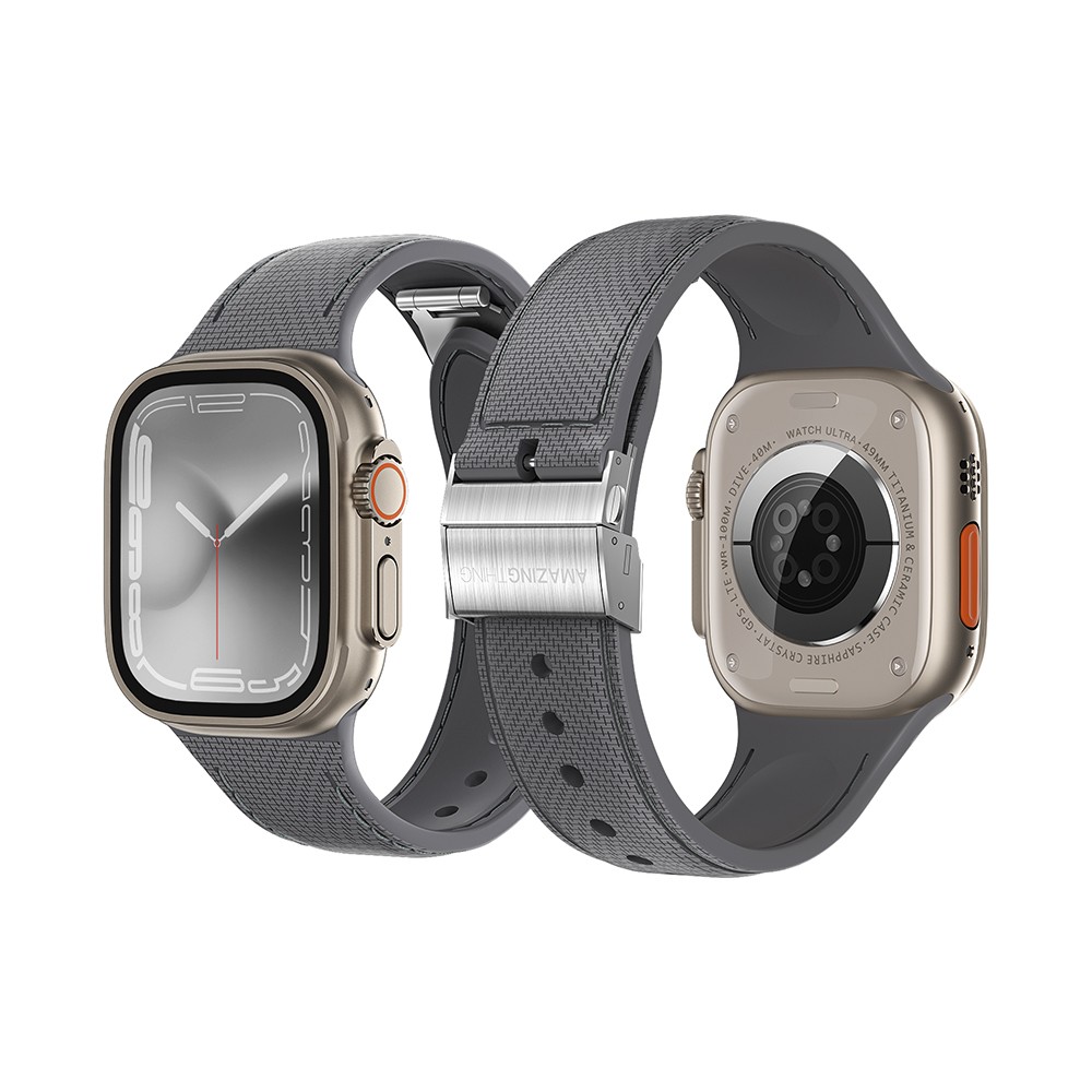 Watch Ultra 49mm Amazingthing Titan Swift Deri Dokulu Silikon Kordon
