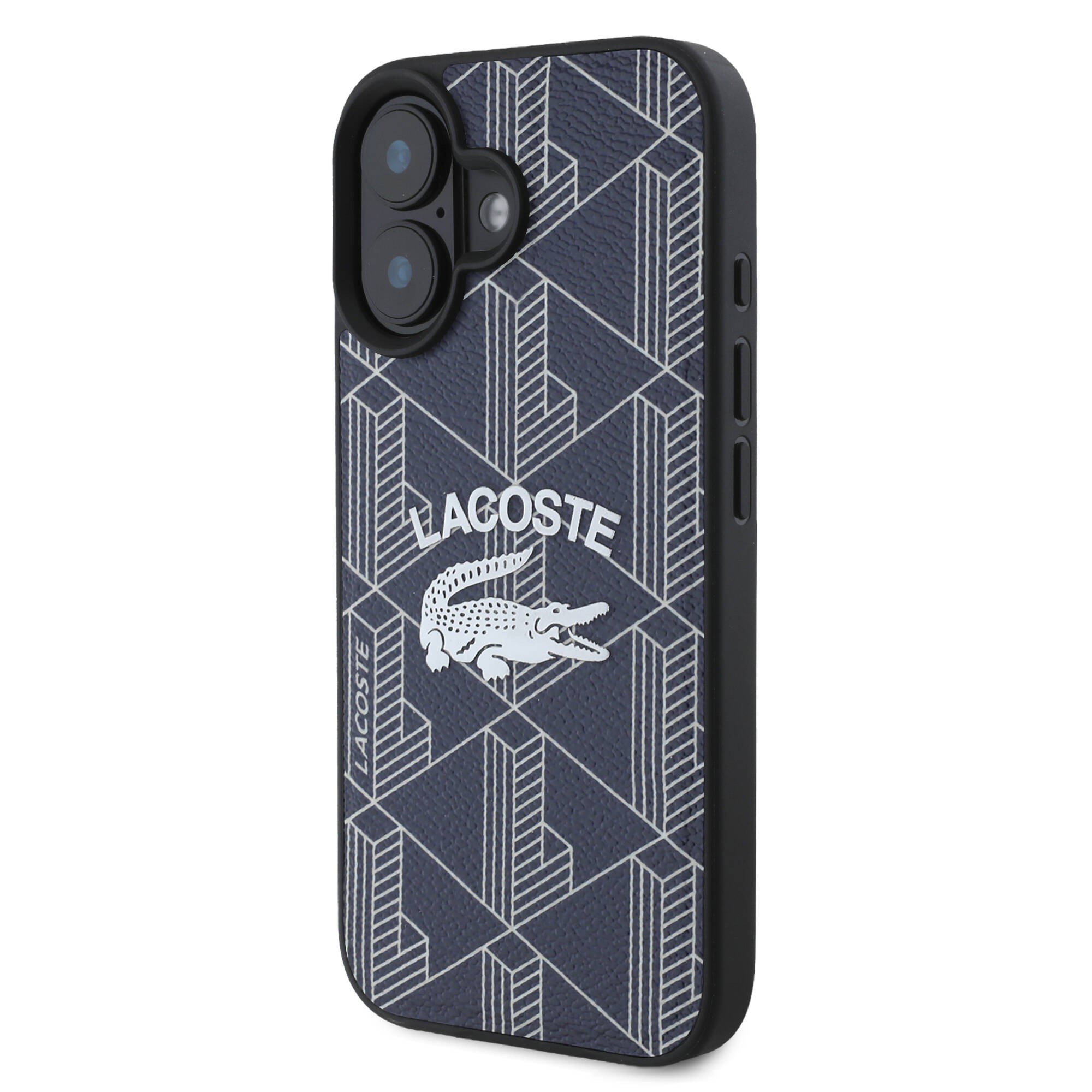 iPhone 16 Kılıf Lacoste Orjinal Lisanslı Magsafe Şarj Özellikli Mono Vintage Logo Kılıf