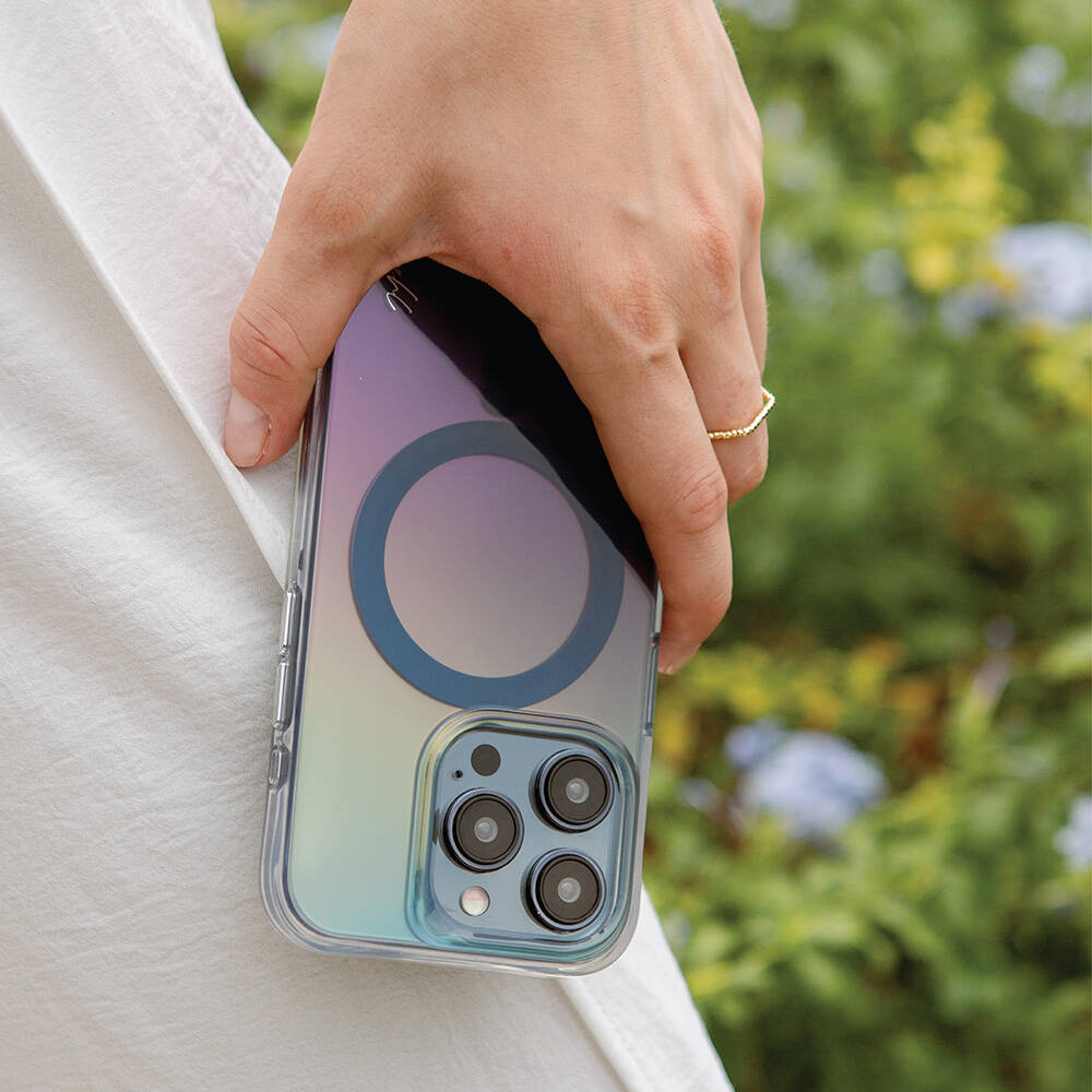 iPhone 15 Pro Kılıf Magsafe Şarj Özellikli Mistik Mor Renkli Coehl Dazze Kılıf