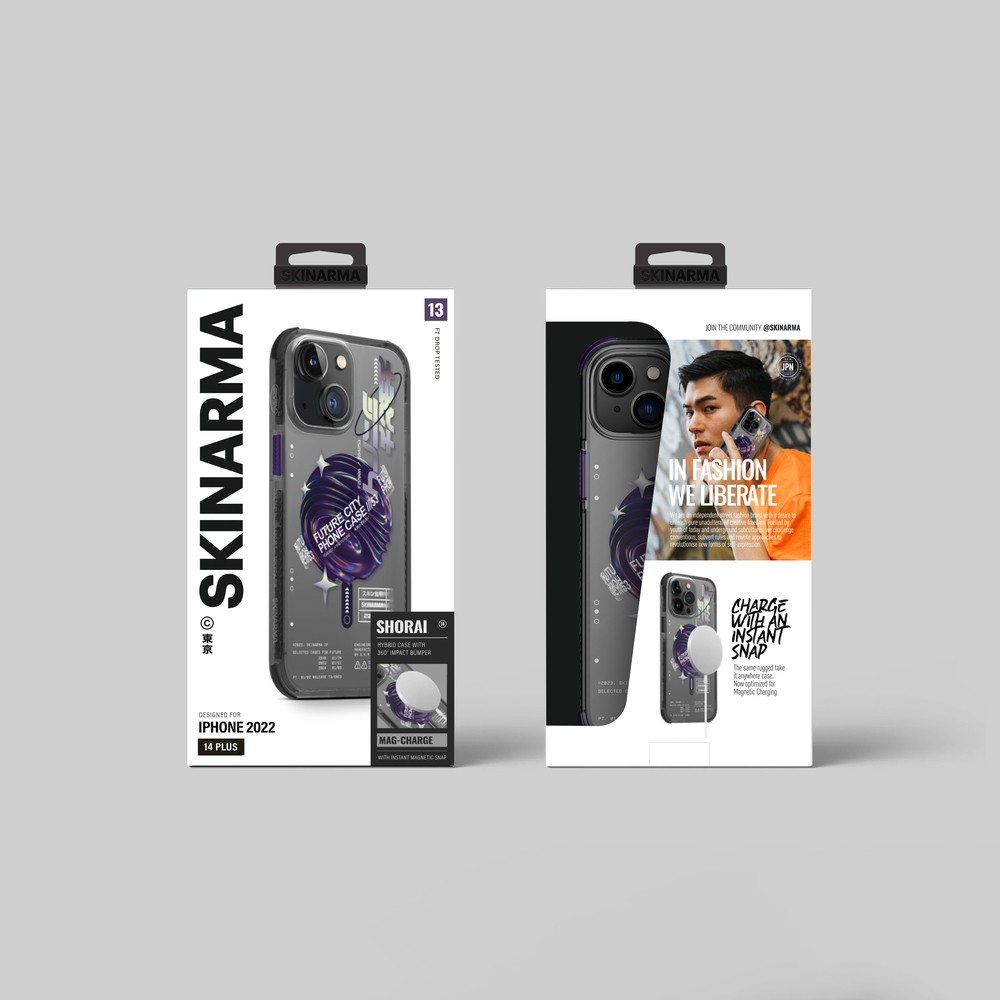 iPhone 14 Plus Kılıf SkinArma Şeffaf Airbag Tasarımlı Magsafe Şarj Özellikli Shorai Kılıf
