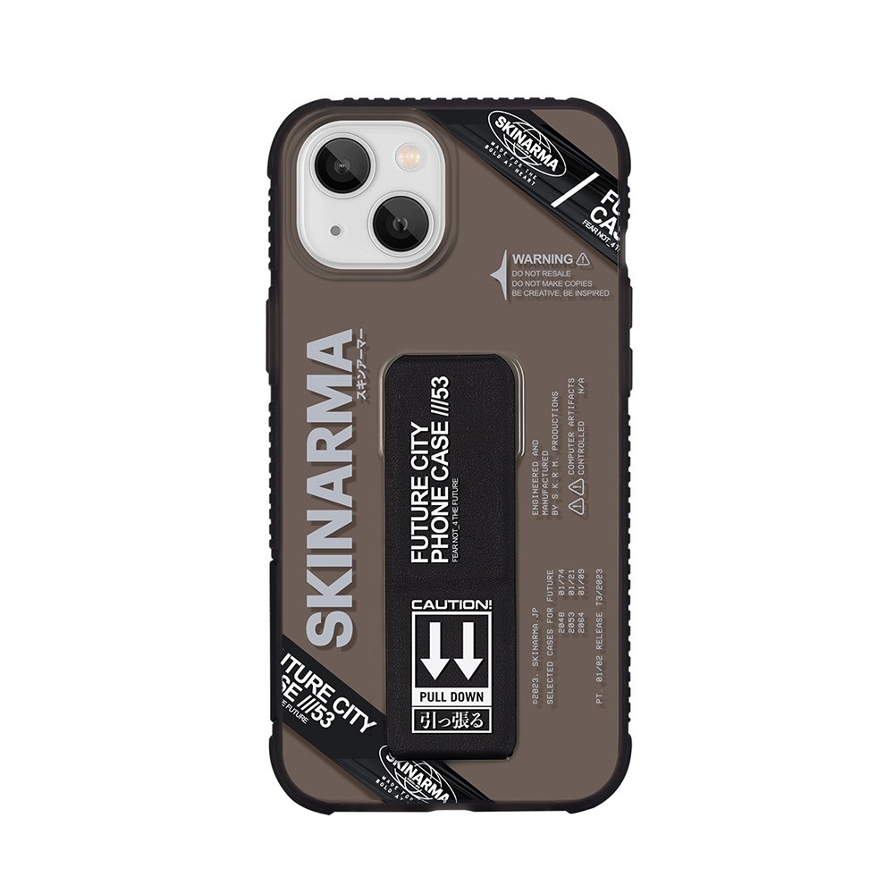 iPhone 14 Kılıf SkinArma Şeffaf Desenli Airbag Tasarımlı Standlı Shimma Kılıf