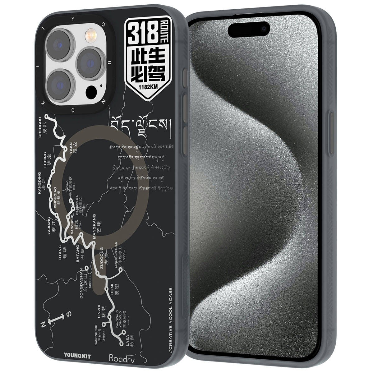 iPhone 15 Pro Max Kılıf Magsafe Şarj Özellikli Youngkit 318 Road Serisi Kılıf
