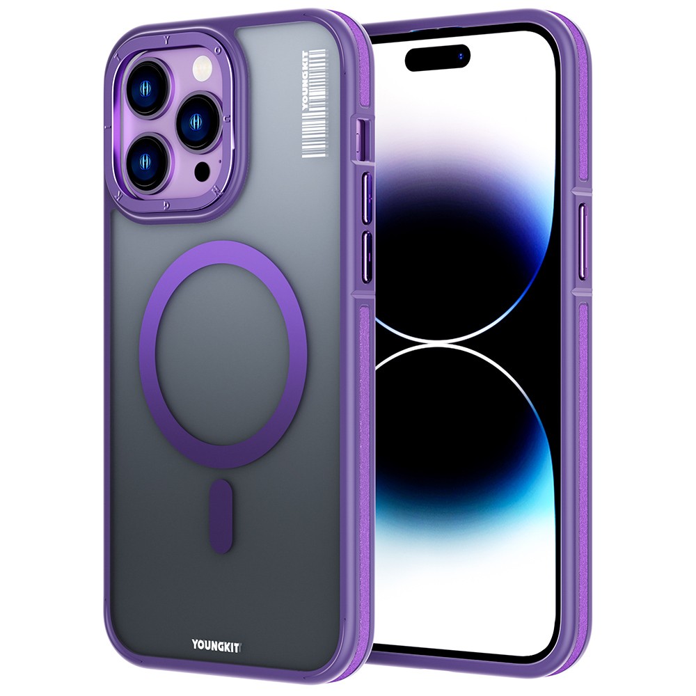 iPhone 14 Pro Kılıf Magsafe Şarj Özellikli Youngkit Rock Sand Serisi Kılıf