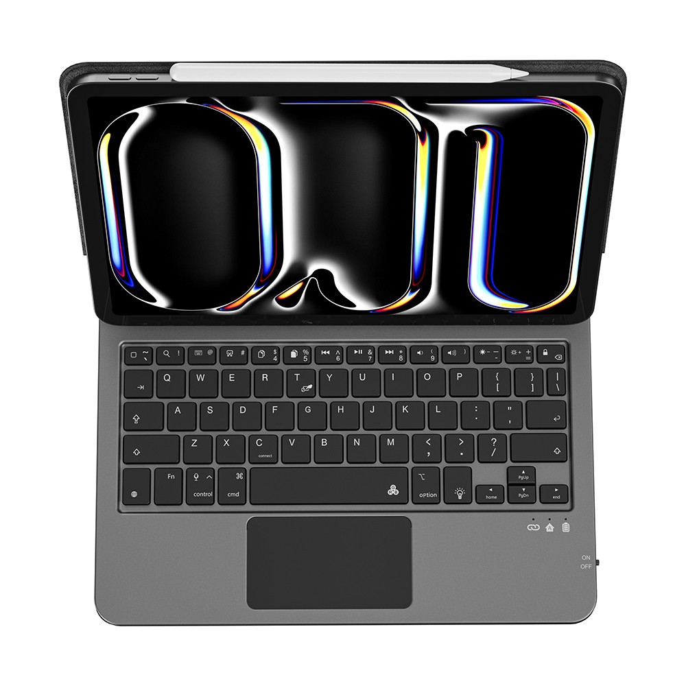 Apple iPad Air 10.9 2020 (4.Nesil) Wiwu MK-003 Gizli Kalem Bölmeli Klavyeli Standlı Kılıf