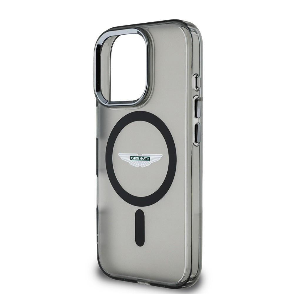 Apple iPhone 16 Pro Max Kılıf Aston Martin Orjinal Lisanslı M-safe Şarj Özellikli IML Baskı Logolu Buzlu Kapak