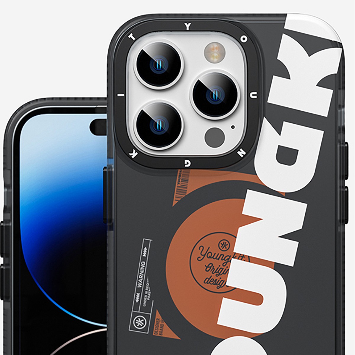 iPhone 13 Pro Max Kılıf Magsafe Şarj Özellikli Youngkit Binfen Serisi Yazı Temalı Kılıf