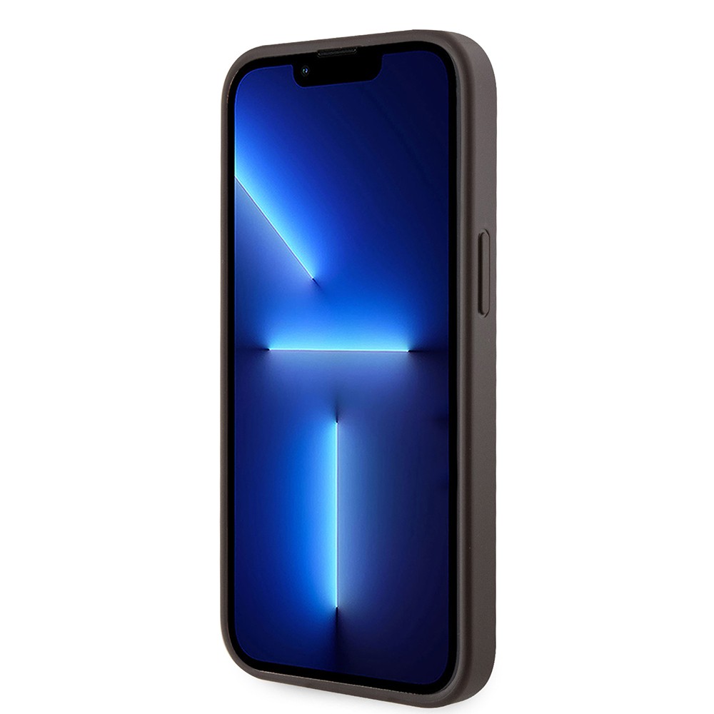 Apple iPhone 15 Kılıf Guess Orjinal Lisanslı M-safe Şarj Özellikli 4G Desenli Çizgili Kartlıklı Kapak