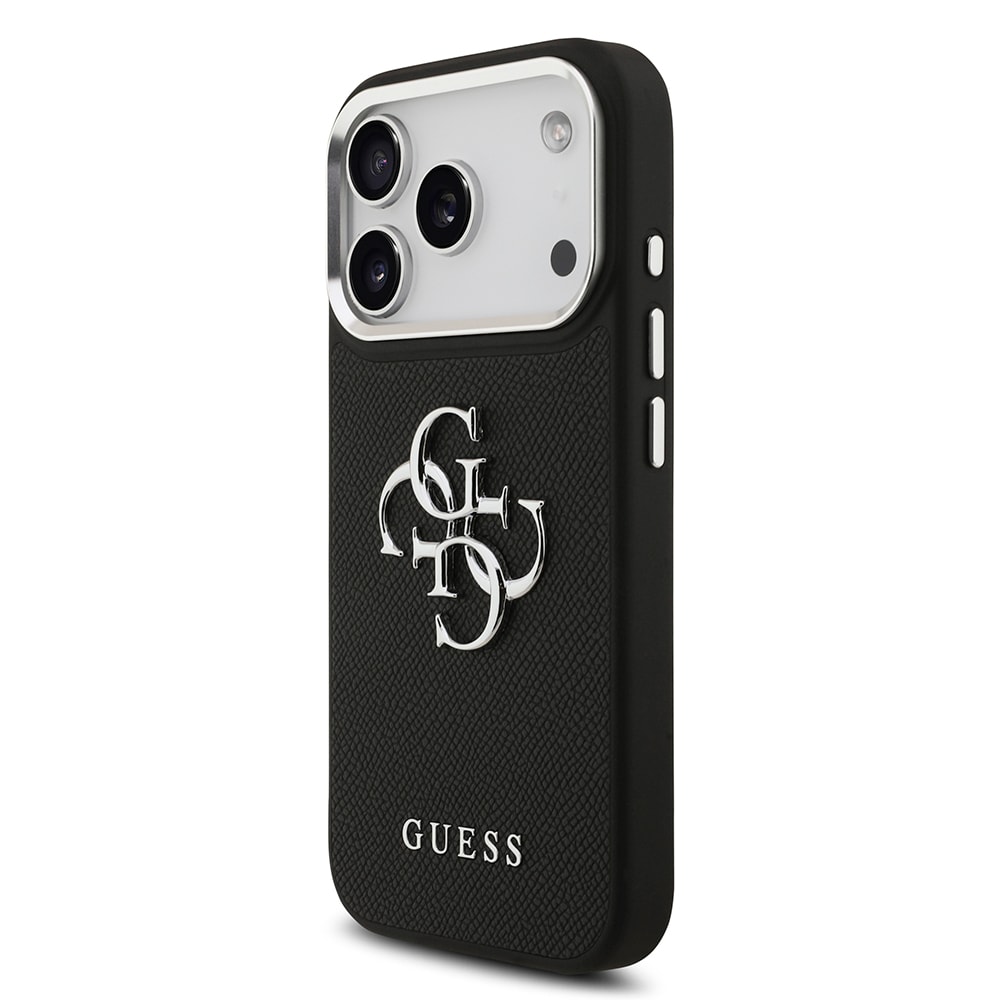 Apple iPhone 17 Pro Kılıf Guess Orjinal Lisanslı PU Deri 4G Büyük Metal Logo Dizaynlı Kapak