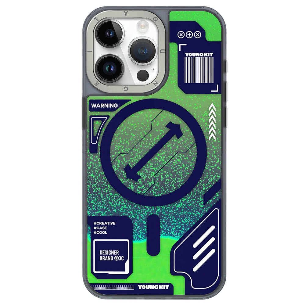 iPhone 15 Pro Kılıf Magsafe Şarj Özellikli YoungKit Galaxy Serisi Kılıf