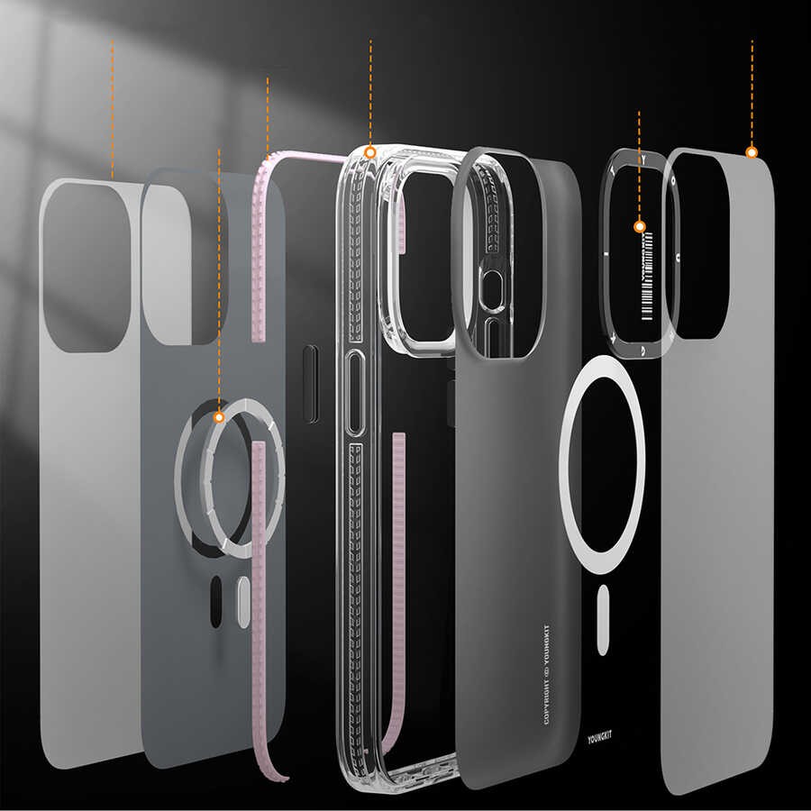 iPhone 14 Plus Kılıf Magsafe Şarj Özellikli Youngkit Jane Sand Serisi Kılıf