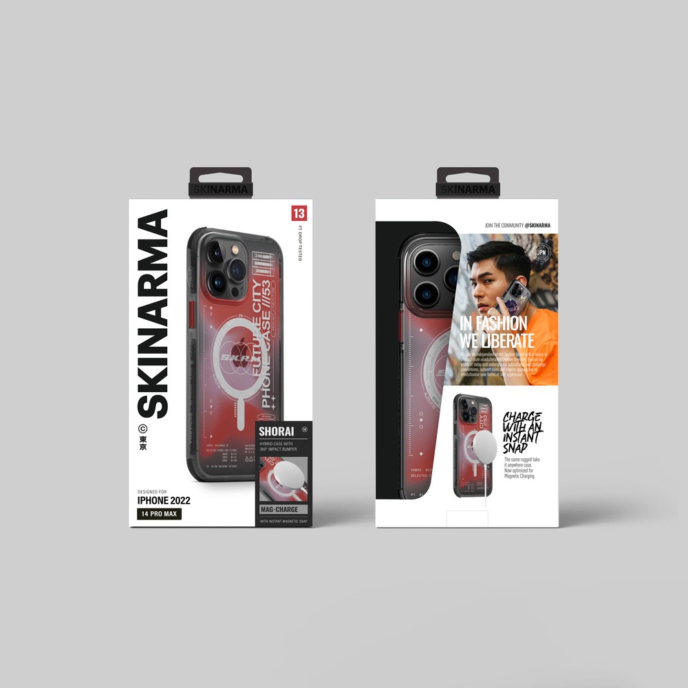 iPhone 14 Pro Kılıf SkinArma Şeffaf Airbag Tasarımlı Magsafe Şarj Özellikli Shorai Kılıf