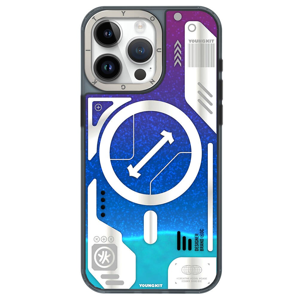iPhone 15 Pro Max Kılıf Magsafe Şarj Özellikli YoungKit Galaxy Serisi Kılıf