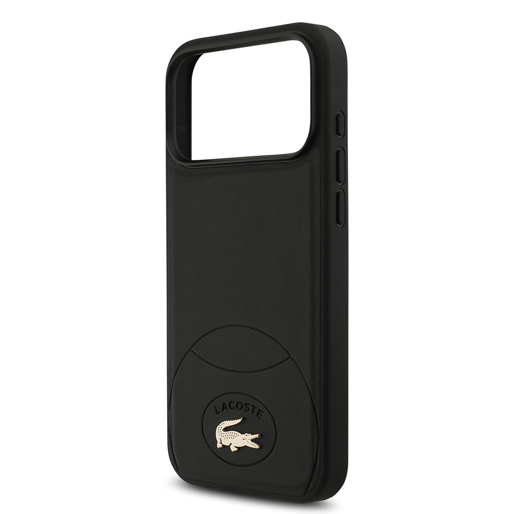 Apple iPhone 17 Pro Max Kılıf Lacoste Orjinal Lisanslı M-safe Şarj Özellikli PU Deri Tasarımlı Metal Logolu Kapak