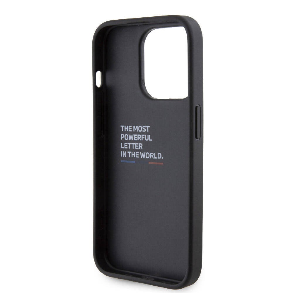 iPhone 15 Pro Kılıf BMW Orjinal Lisanslı M Şerit ve Logolu Standlı Kılıf