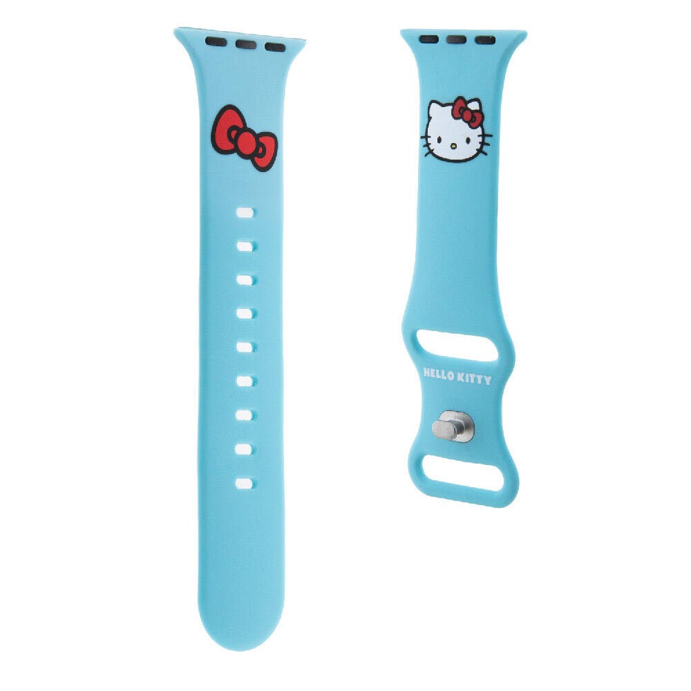 Watch 40mm Hello Kitty Orjinal Lisanslı Yazı Logolu Fiyonk & Kitty Head Silikon Kordon