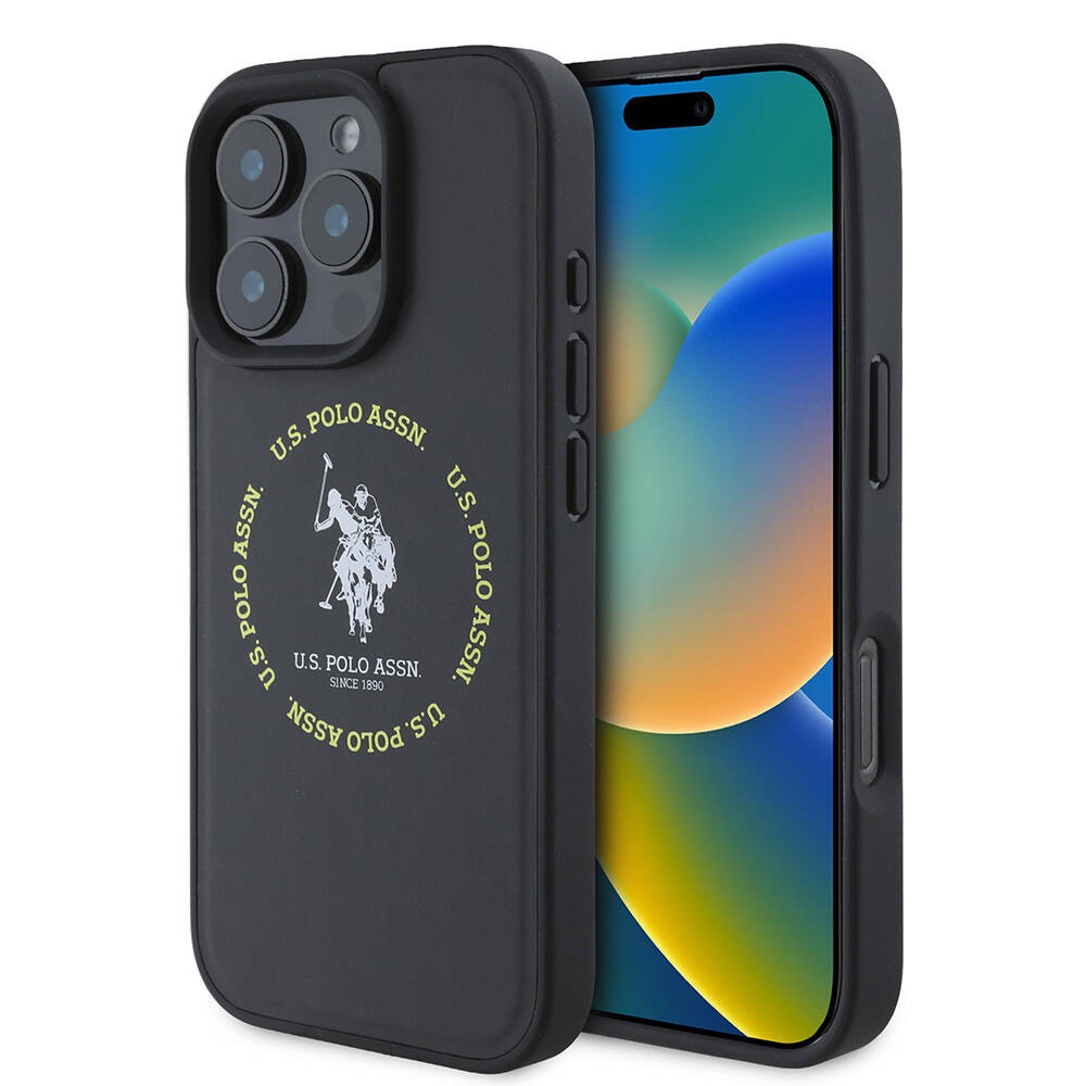 iPhone 16 Pro Max Kılıf U.S. Polo Assn. Orjinal Lisanslı Magsafe Şarj Özellikli Circle ve Double Horse Logolu Deri Kılıf