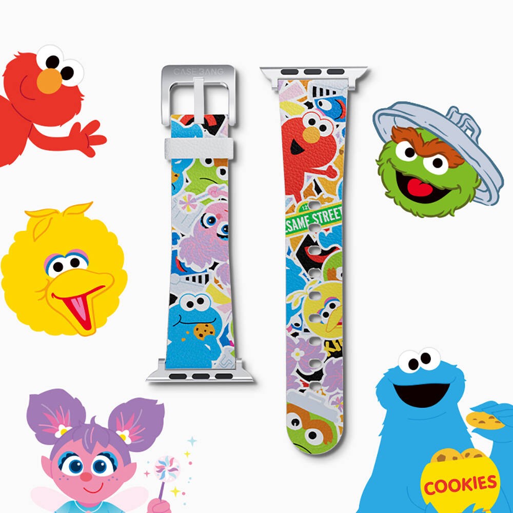 Watch Ultra 49mm Casebang Sesame Street Serisi Deri Saat Kordon