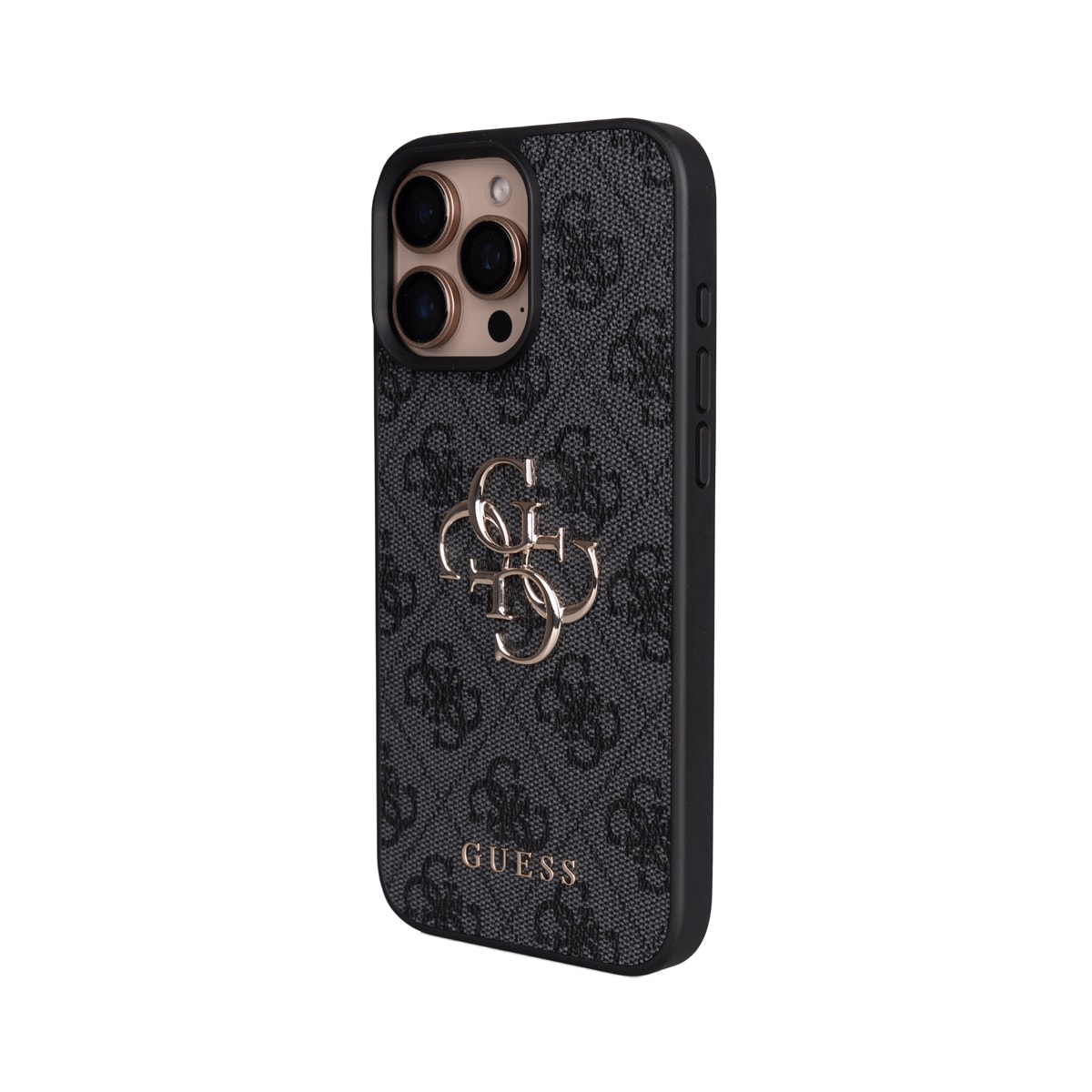 Apple iPhone 16 Pro Max Kılıf Guess Orjinal Lisanslı PU Deri 4G Büyük Metal Logolu Çapraz Vücut Askılı Kapak
