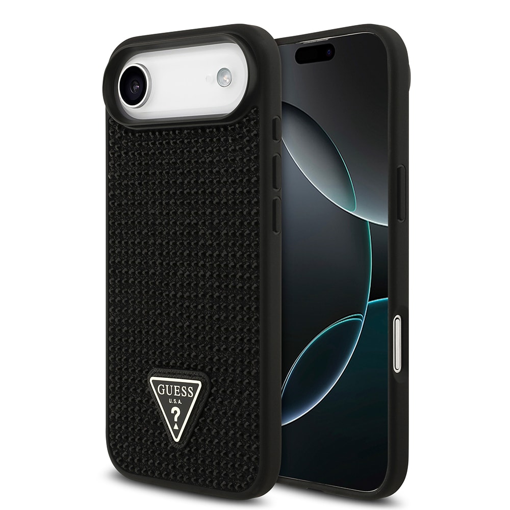 Apple iPhone 17 Air Kılıf Guess Orjinal Lisanslı Taşlı Arka Yüzey Üçgen Logolu Kapak