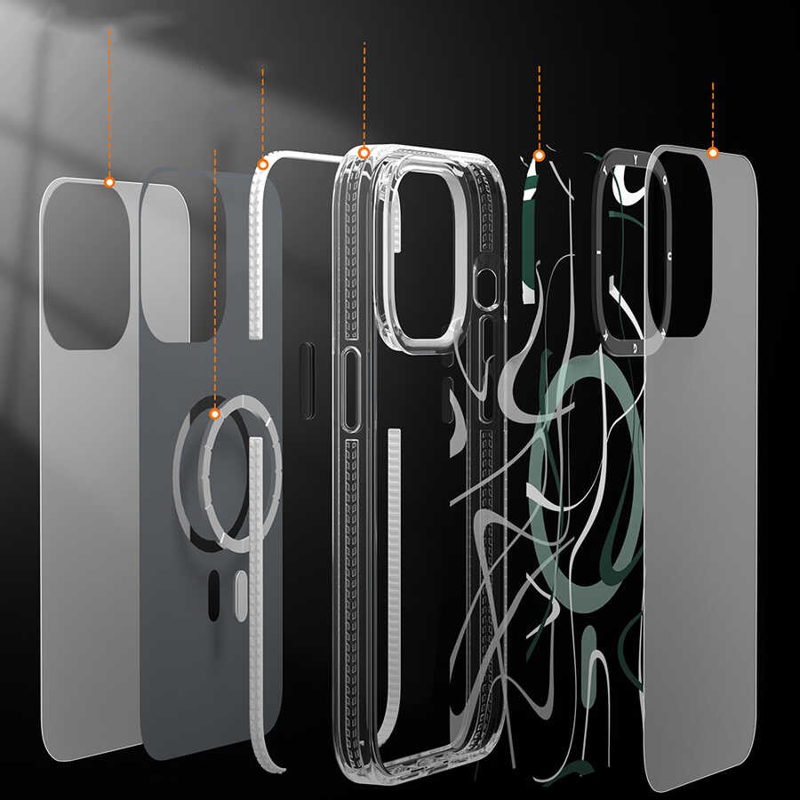 iPhone 14 Pro Max Kılıf Magsafe Şarj Özellikli Youngkit Water-Ink Serisi Kılıf