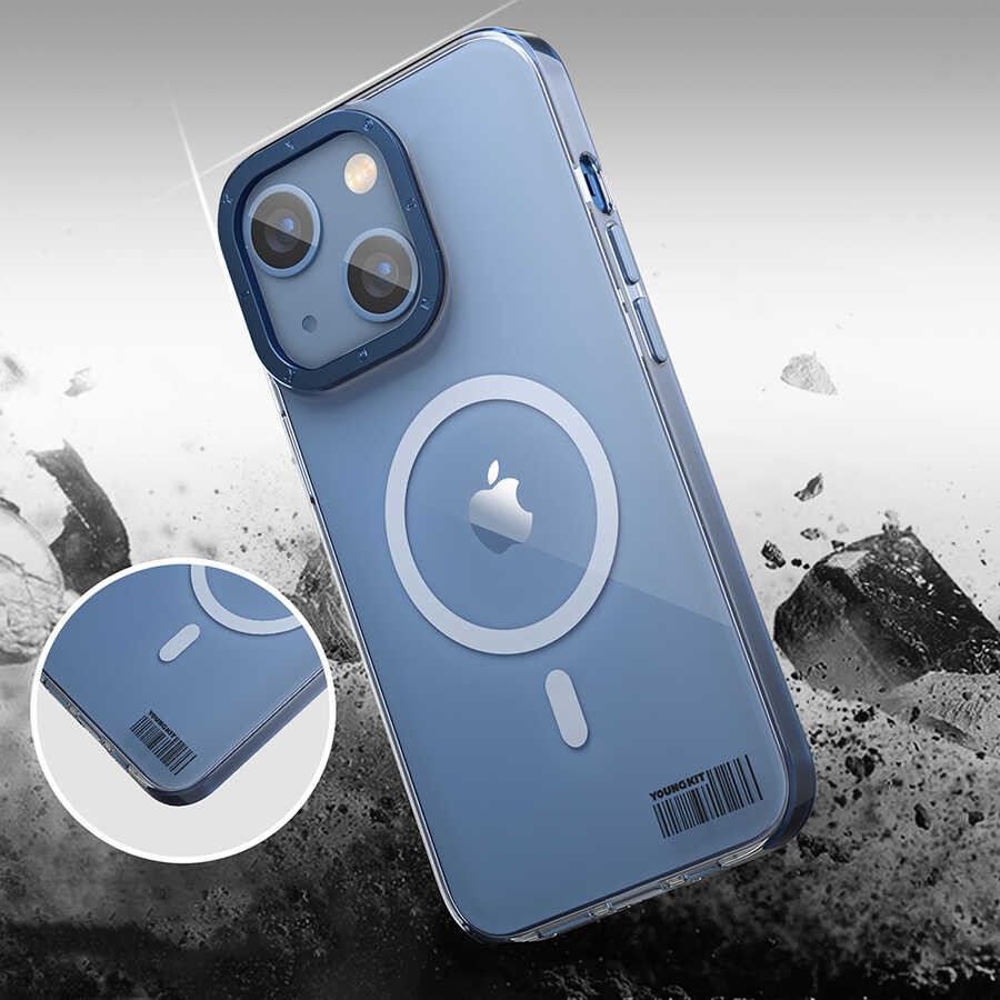 iPhone 14 Plus Kılıf Magsafe Şarj Özellikli Youngkit Coloured Glaze Serisi Kılıf