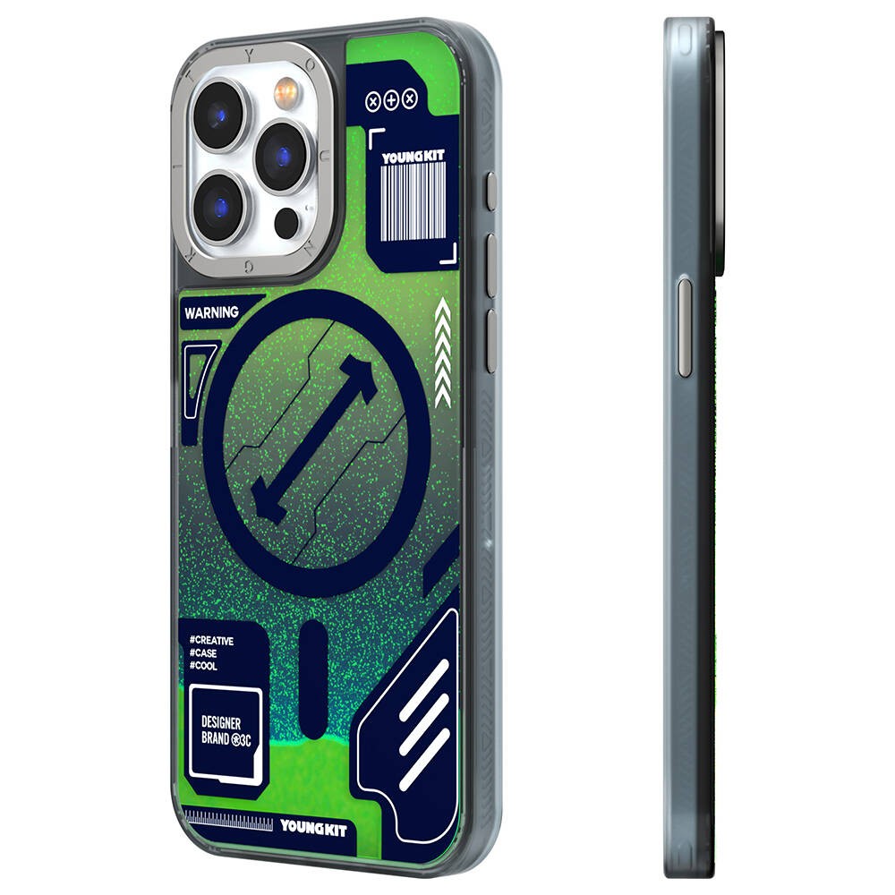 iPhone 15 Pro Max Kılıf Magsafe Şarj Özellikli YoungKit Galaxy Serisi Kılıf