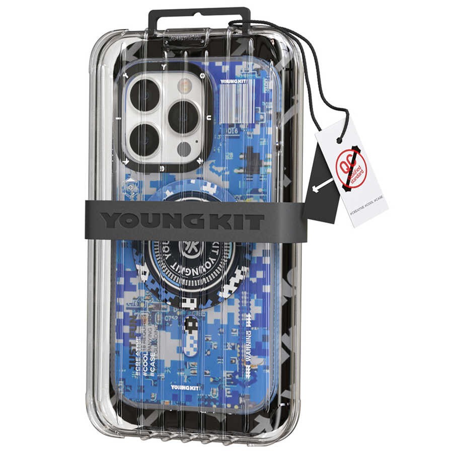 iPhone 14 Pro Max Kılıf Magsafe Şarj Özellikli YoungKit Kamuflaj Serisi Kılıf