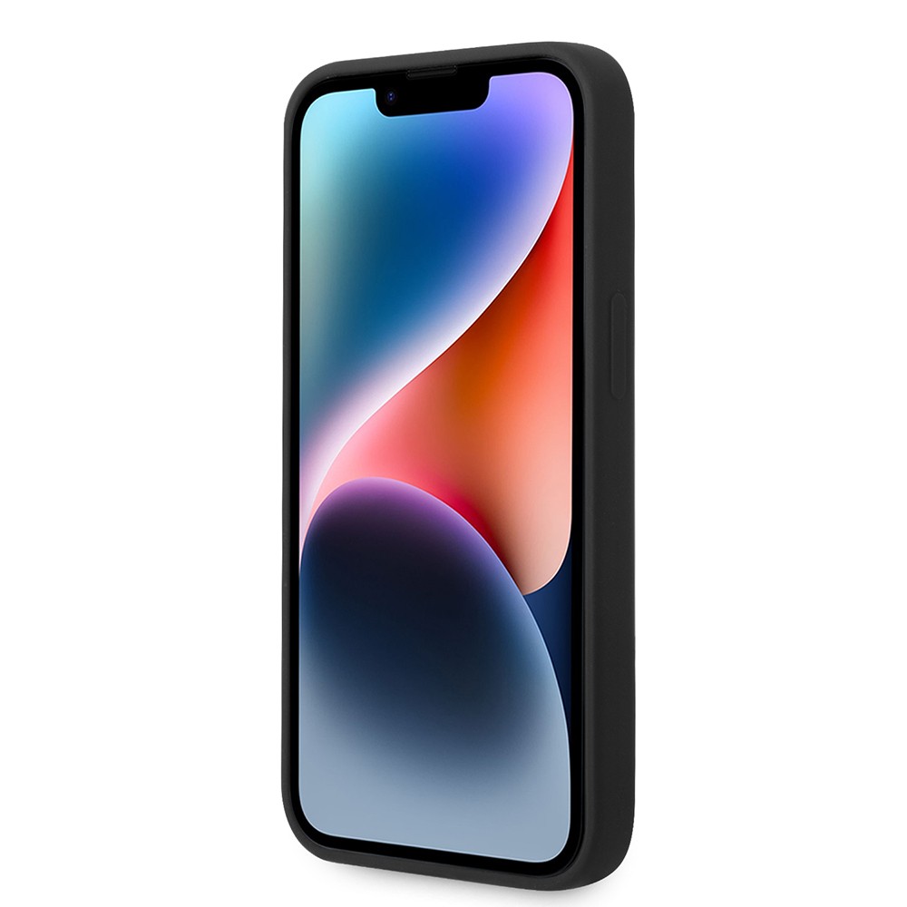 Apple iPhone 14 Kılıf Guess Orjinal Lisanslı Yazı ve Taşlı 4G Logolu Silikon Kapak