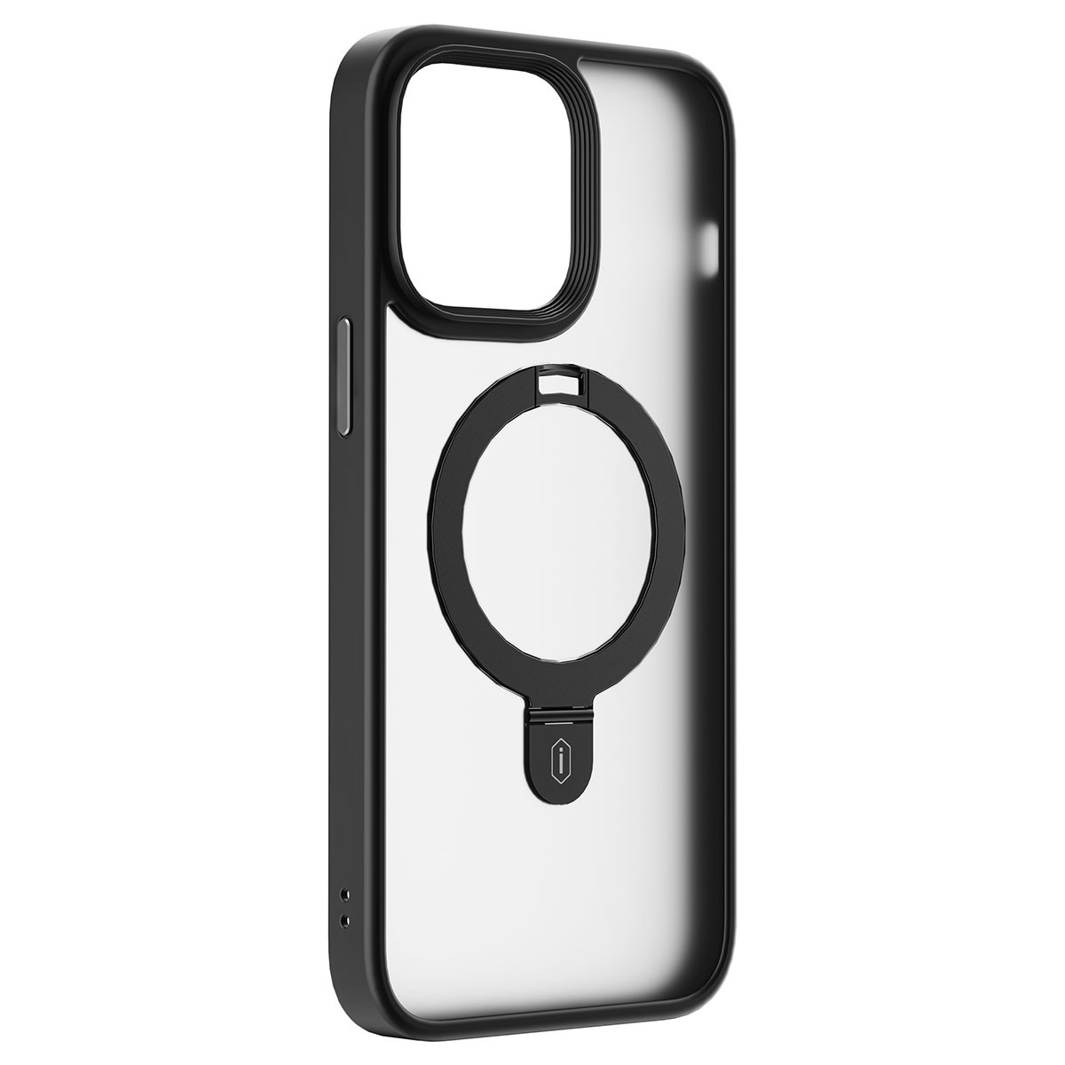iPhone 14 Pro Max Kılıf Wiwu ZMM-010 Magsafe Şarj Özellikli Parmak İzi Bırakmayan Mat Transparan Standlı Kılıf