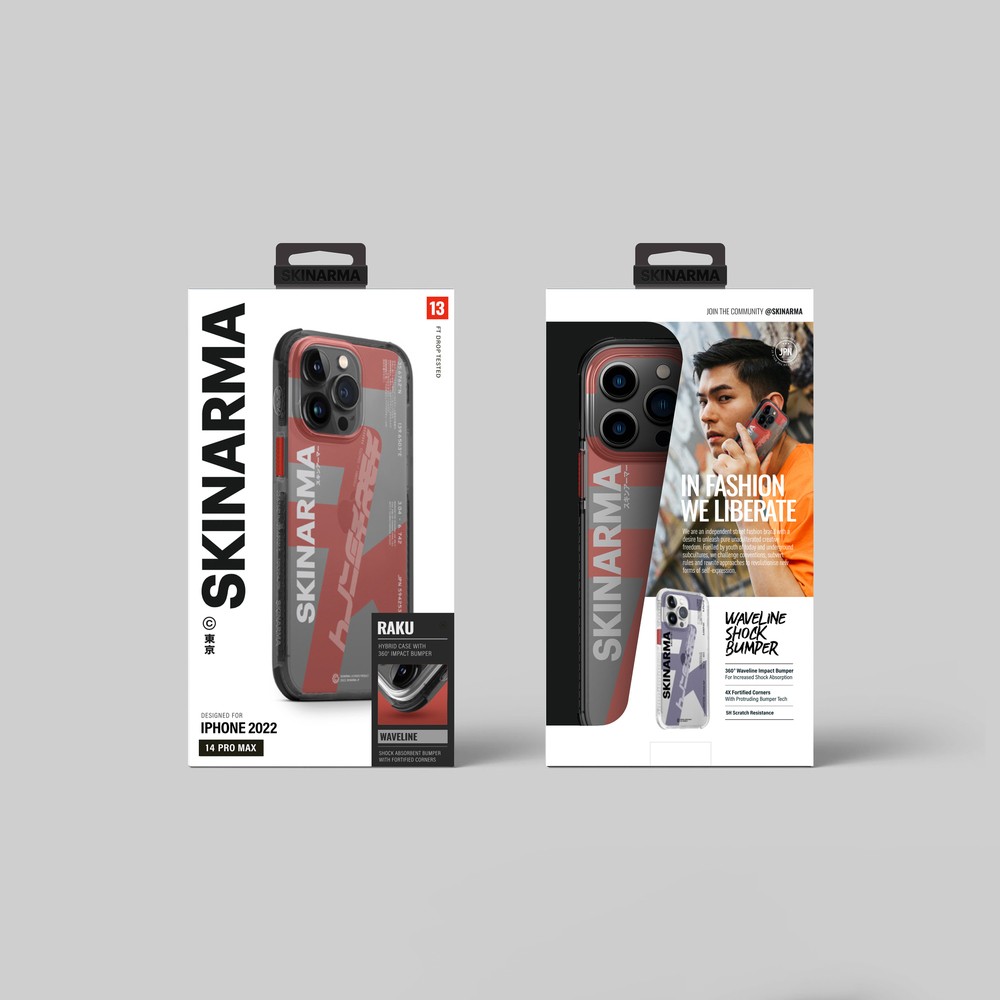 iPhone 14 Pro Kılıf SkinArma Şeffaf Airbag Tasarımlı Raku Kılıf