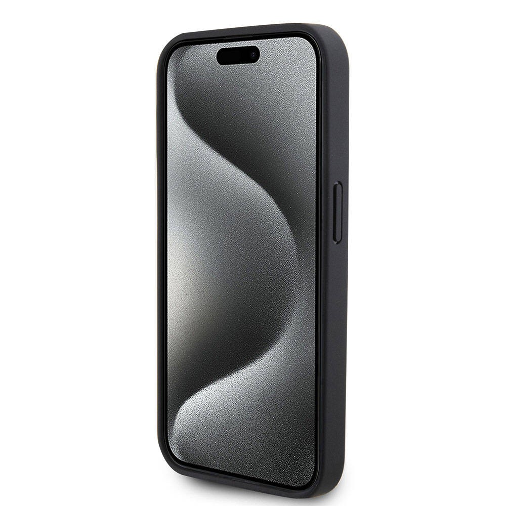 iPhone 15 Pro Kılıf U.S. Polo Assn. Orjinal Lisanslı Suni Deri Arka Yüzey Baskı Logolu Örgü Desenli Kılıf