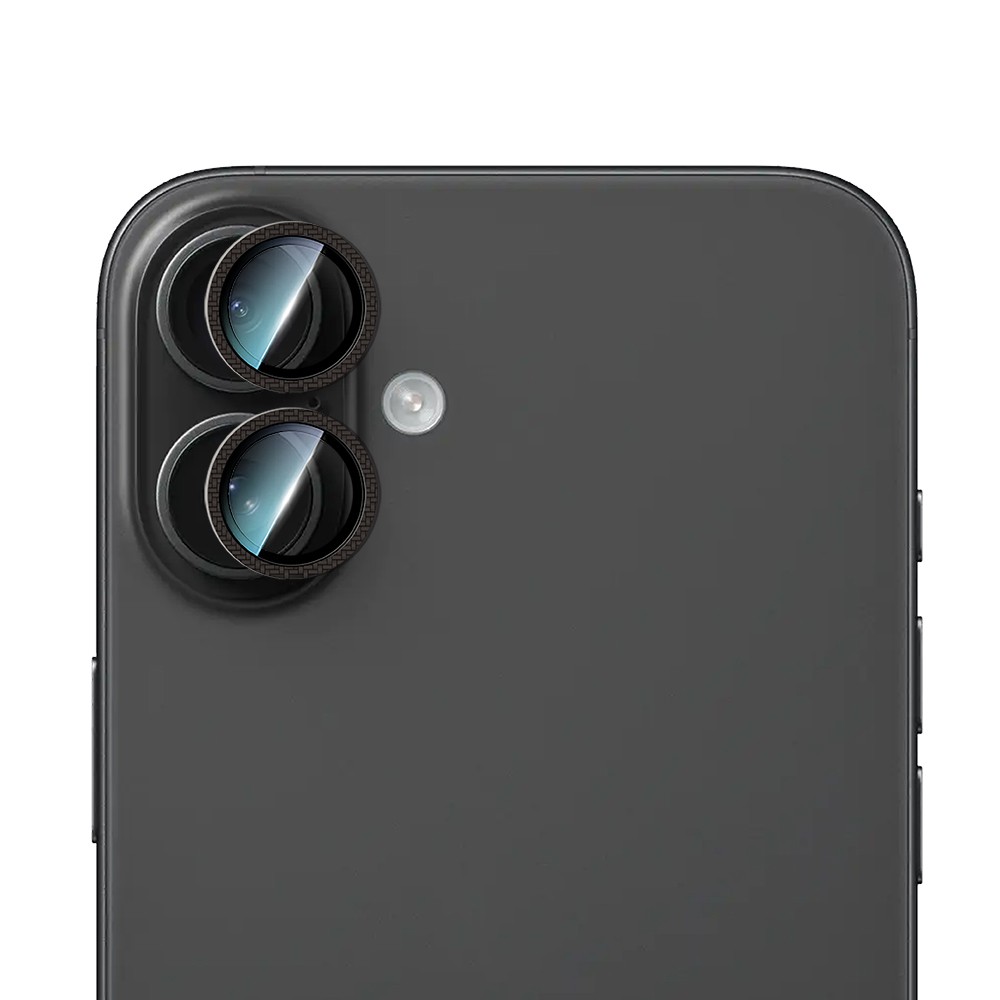 Apple iPhone 16 Plus CaseWorld Karbon Fiber Serisi Anti Reflective Ultra Clear Full Kamera Lens Koruyucu