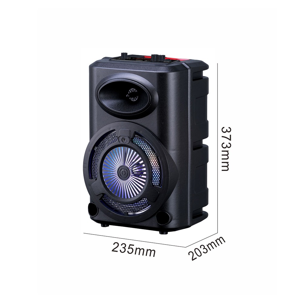 GD-903 Dijital LED Göstergeli FM Radyolu Mikrofonlu RGB TWS 8 inç Stereo Bass Kablosuz Karaoke Hoparlör