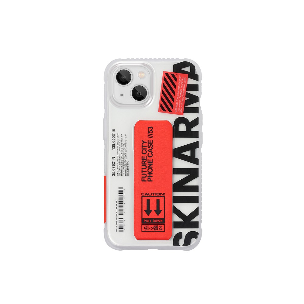 Apple iPhone 13 Kılıf Skinarma Şeffaf Desenli Airbag Tasarımlı Standlı Kogeta Kapak