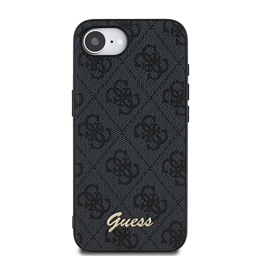 Apple iPhone 16E Kılıf Guess Orjinal Lisanslı 4G Desenli Script Metal Logolu Kapak