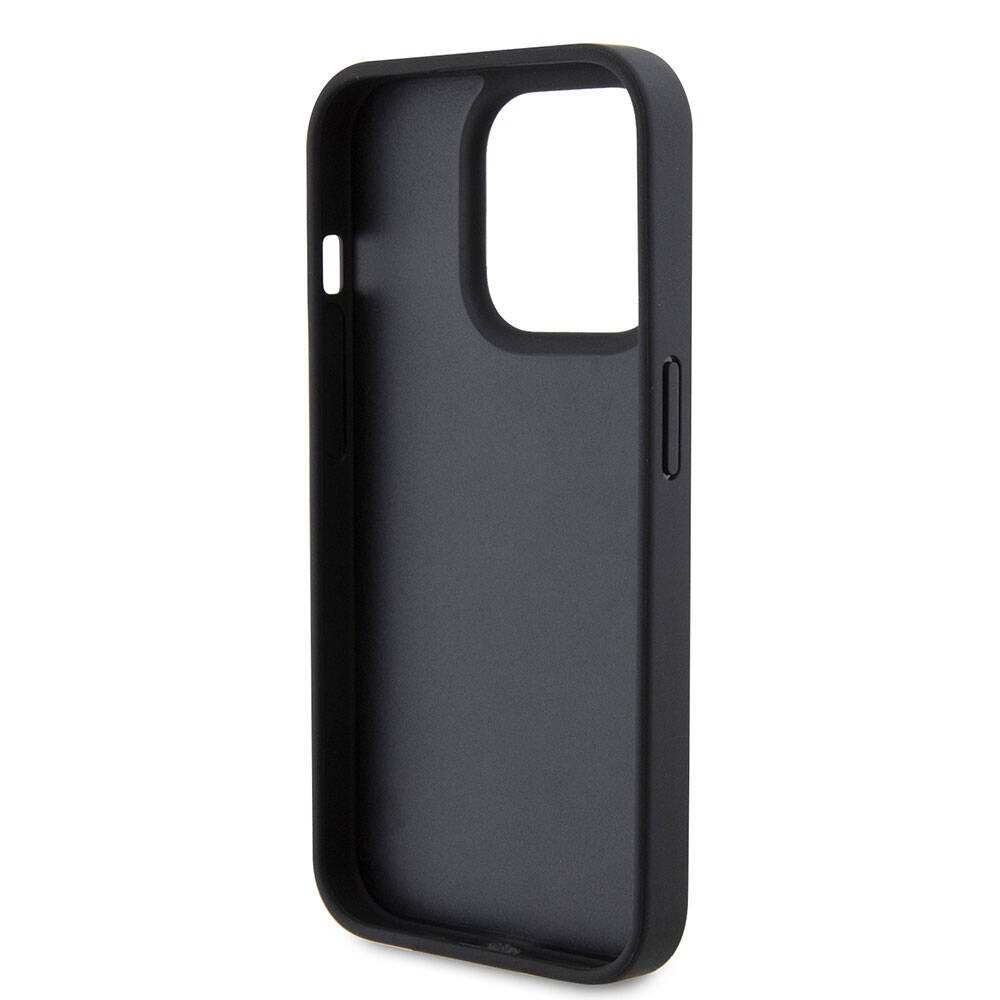 iPhone 15 Pro Kılıf U.S. Polo Assn. Orjinal Lisanslı Suni Deri Arka Yüzey Baskı Logolu Örgü Desenli Kılıf