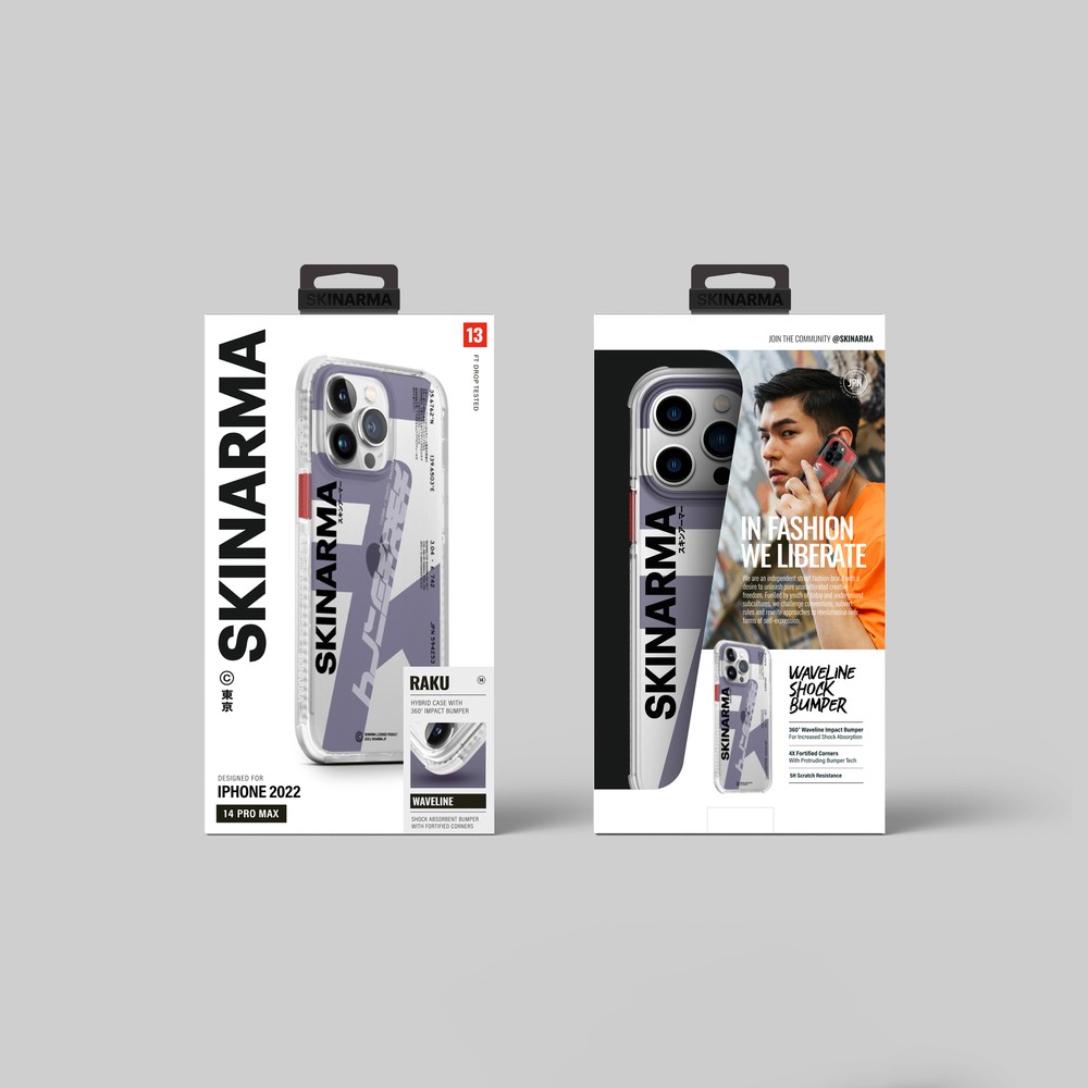 iPhone 14 Pro Kılıf SkinArma Şeffaf Airbag Tasarımlı Raku Kılıf